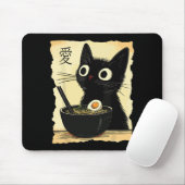猫がラーメンを食べている マウスパッド (マウス)