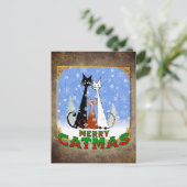 猫が三匹欲しメリーい ポストカード (スタンド正面)