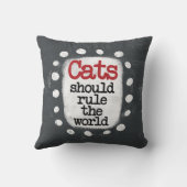 猫が世界を支配すべき装飾用クッション クッション (裏面)