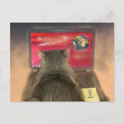 猫が世界を支配する ポストカード (正面)