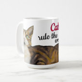 猫が世界を支配マグ コーヒーマグカップ (正面左)
