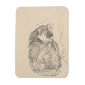 猫が丸まってエドワード・マネに寝ていた。 マグネット (縦)