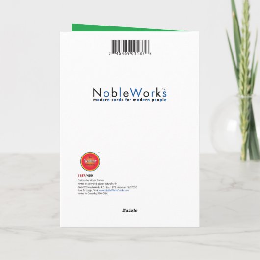 猫が今の聖降誕祭を楽しむ カード (裏面)