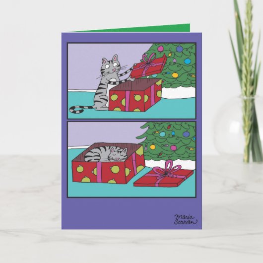 猫が今の聖降誕祭を楽しむ カード (正面)