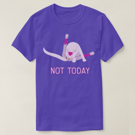 猫が今は熱狂する猫をなめる Tシャツ (デザイン正面)