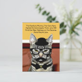 猫が今後の家族の動きを発表 案内ポストカード (スタンド正面)