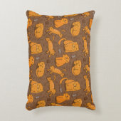 猫が付いているパターン アクセントクッション (正面(垂直))