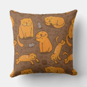 猫が付いているパターン クッション (裏面)