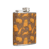 猫が付いているパターン フラスク (右)