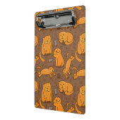 猫が付いているパターン ミニクリップボード (アングル2)