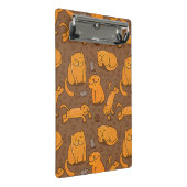 猫が付いているパターン ミニクリップボード (アングル)