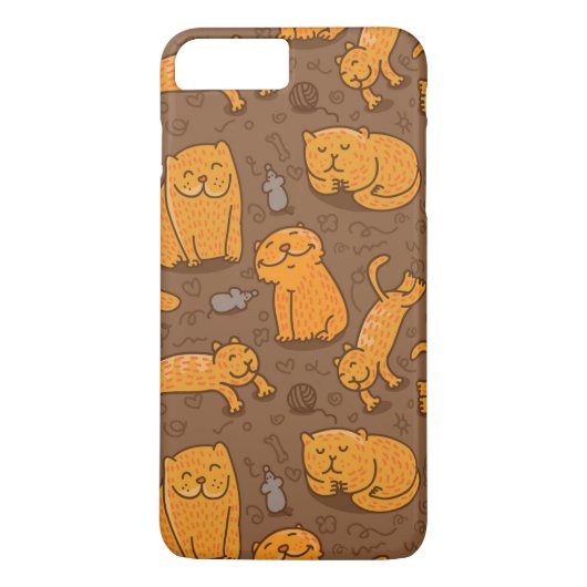 猫が付いているパターン Case-Mate iPhoneケース (裏面)