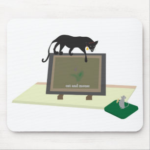 猫が付いているマウスパッド マウスパッド
