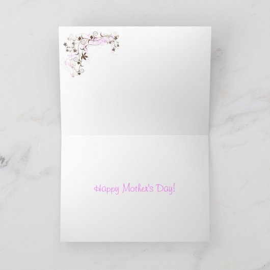 猫が付いている母の日カード カード (内部)