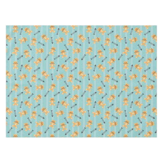 猫が付いている背景 テーブルクロス (正面(横))