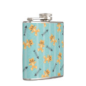 猫が付いている背景 フラスク (右)