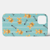 猫が付いている背景 Case-Mate iPhoneケース (裏面 (横))