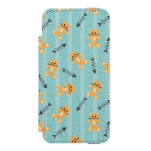 猫が付いている背景 iPhone SE/5/5sウォレットケース