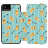 猫が付いている背景 INCIPIO iPhoneウォレットケース (フォリオ Open)