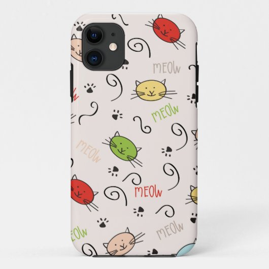 猫が付いている電話箱 Case-Mate iPhoneケース (裏面)