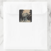 猫が作ったランダムアート スクエアシール (バッグ)