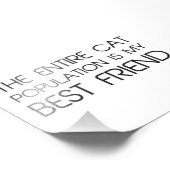 猫が全部友達最高のだ フォトプリント            (角)