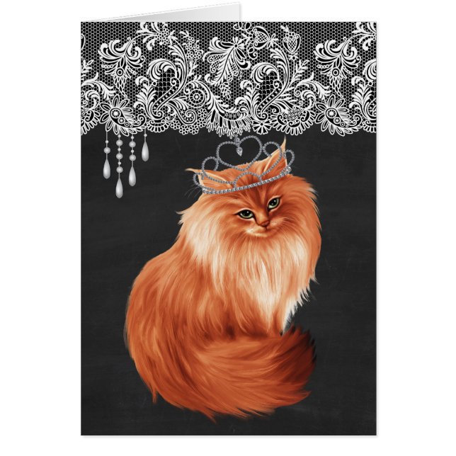 猫が冠をかぶっている (正面)