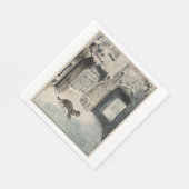 猫が出てくるのをシンプキン（ビアトリックス・ポッター） スタンダードランチョンナプキン (角)