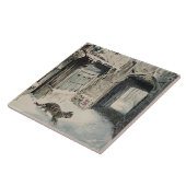 猫が出てくるのをシンプキン（ビアトリックス・ポッター） タイル (側面)