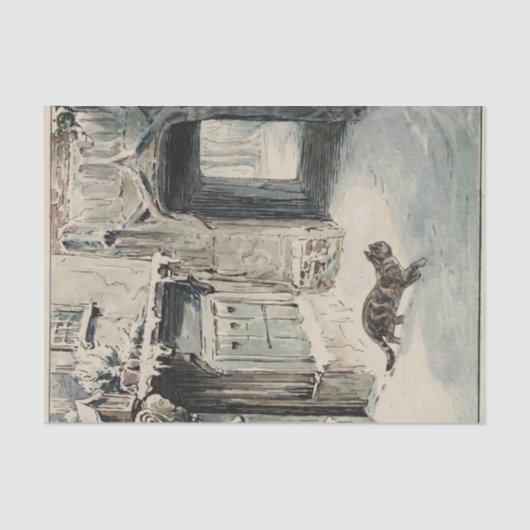 猫が出てくるのをシンプキン(ビアトリックス・ポッター) 薄葉紙 (正面)