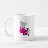猫が出てくるバッグ猫まんが子猫 コーヒーマグカップ (左)