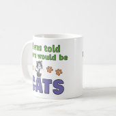 猫が出ると聞いていたのに コーヒーマグカップ (正面左)