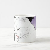 猫が前足をきれいにする コーヒーマグカップ (中央)