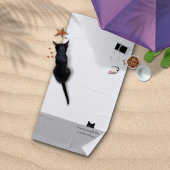 猫が口を挟む ビーチタオル