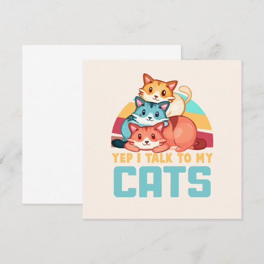 猫が可愛いトリオ猫デザイン2 (正面/裏面)