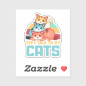 猫が可愛いトリオ猫デザイン2 シール (シート)