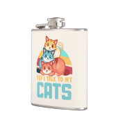 猫が可愛いトリオ猫デザイン2 フラスク (左)