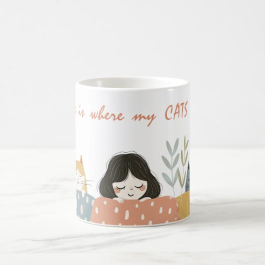 猫が可愛い母の家 コーヒーマグカップ (中央)