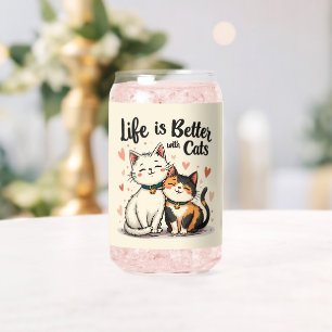 猫が可愛い猫の美意識で生きる ガラス缶