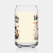 猫が可愛い猫の美意識で生きる ガラス缶 (左)