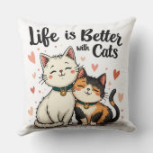 猫が可愛い猫の美意識で生きる クッション (裏面)