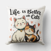 猫が可愛い猫の美意識で生きる クッション (正面)