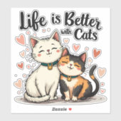 猫が可愛い猫の美意識で生きる シール (シート)