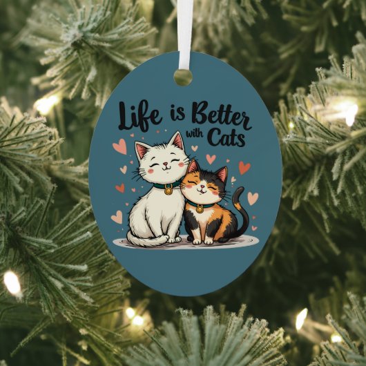 猫が可愛い猫の美意識で生きる メタルオーナメント (インサイチュ)