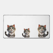 猫が可愛い白い茶色の子猫 デスクマット (正面)