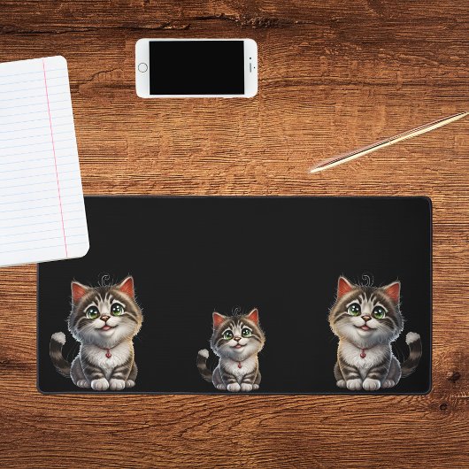 猫が可愛い茶色の黒を子猫 デスクマット