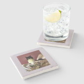 猫が可愛い ストーンコースター (横)