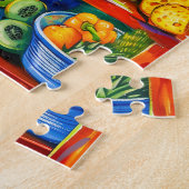 猫が台所の窓から外を見る ジグソーパズル (側面)