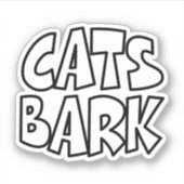 猫が吠える シール (正面)