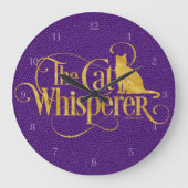猫が囁く大きな時計 ラージ壁時計 (正面)